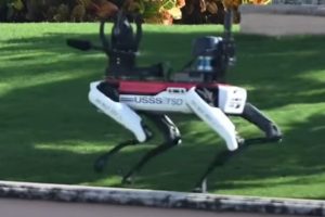 Robot Dog Guards Donald Trump’s House